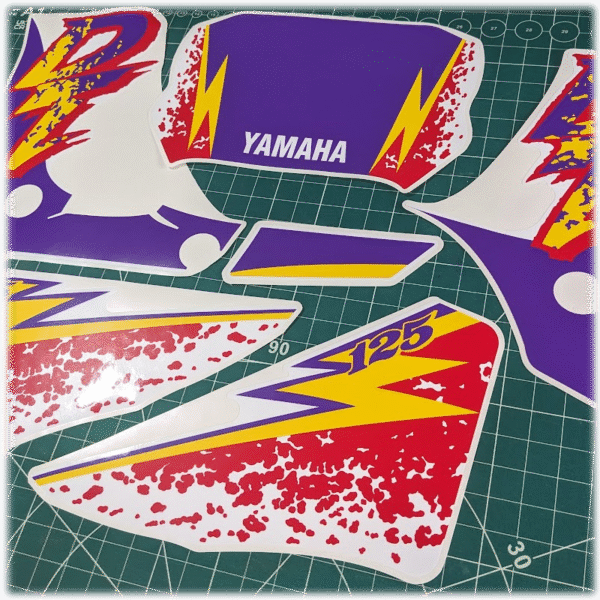 Yamaha DT 125R Graphics 1995 White & Purple Model