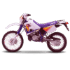 Yamaha DT 125R Graphics 1995 White & Purple Model