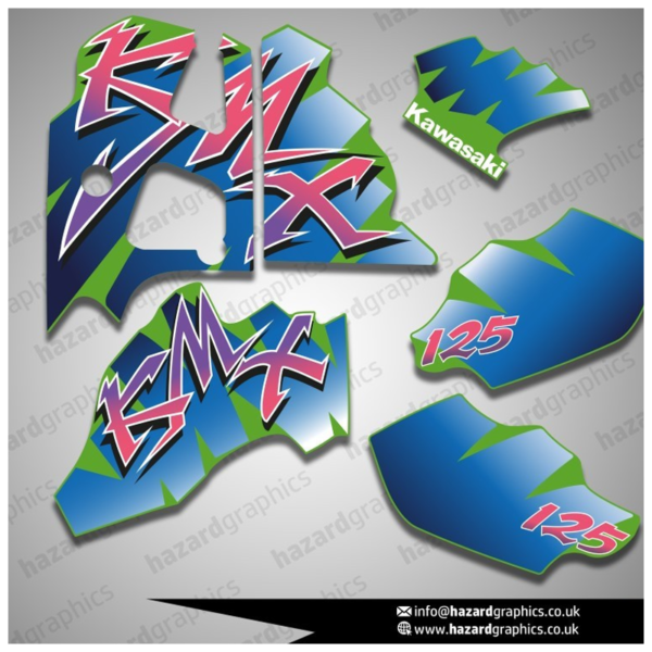 Kawasaki KMX 125 Graphics 1992 Green Model