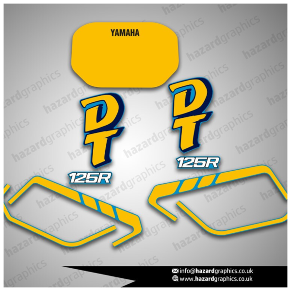 Yamaha DT 125R Graphics (1989) Endurance Blue Model