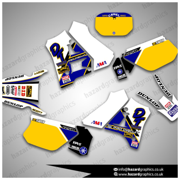 Yamaha DT125R Supercross Blue(1) Yamaha DT 125R / 200R Graphics Kit (Supercross)