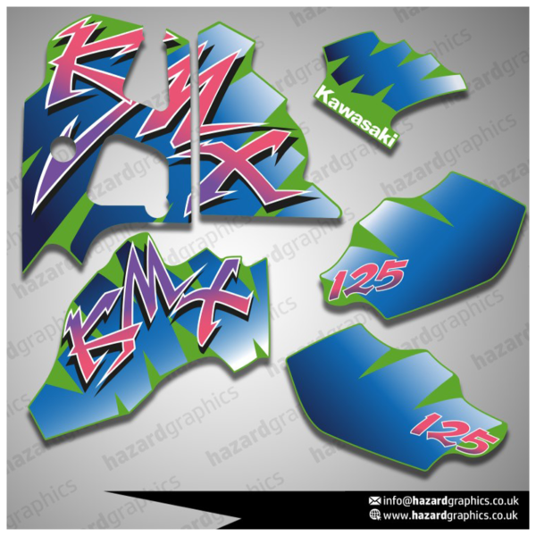 Kawasaki KMX 125 Graphics (1992) Green Model
