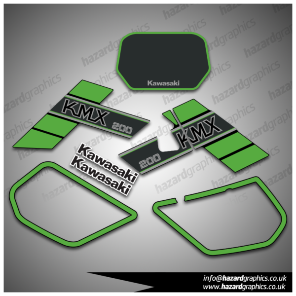 Kawasaki KMX 200 Graphics Black / Green Model