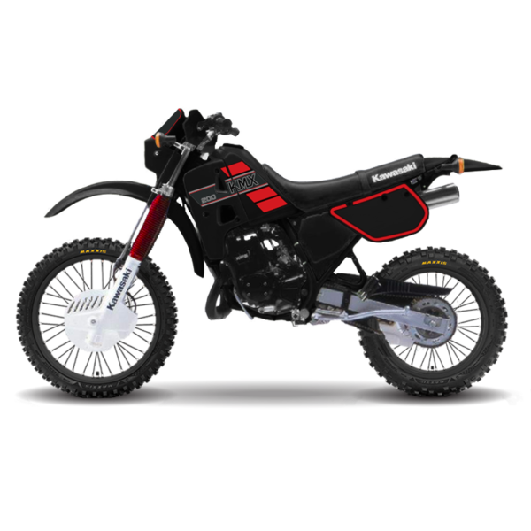 Kawasaki KMX 200 Black Model Kawasaki KMX 200 Graphics Black / Red Model