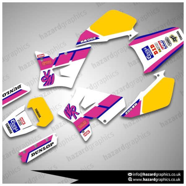 Yamaha WR 200R Pink Race(1) Yamaha WR 200R Graphics Kit