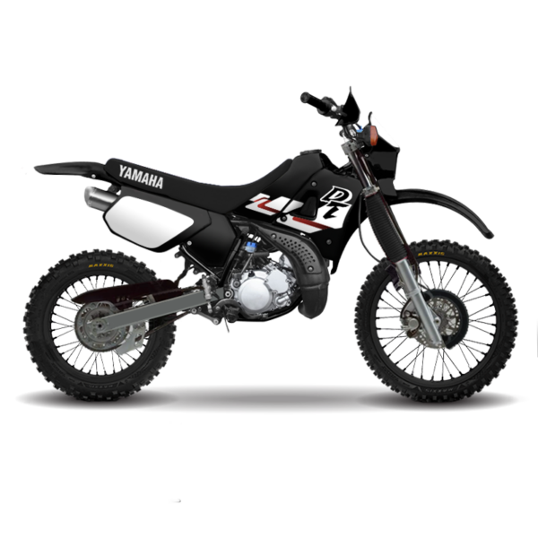 Yamaha DT125R Black White 1999 Yamaha DT 125R Graphics (1988-2003) Black Model