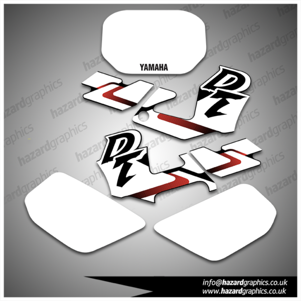 Yamaha DT125R Black White 1999(1) Yamaha DT 125R Graphics (1988-2003) Black Model