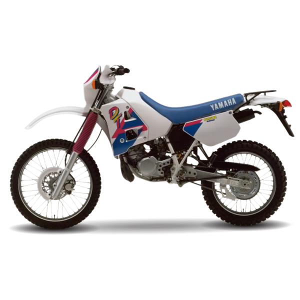 1992 Yamaha DT125R White Turquoise Electric Model Yamaha DT 125R Graphics (1992) White / Turquoise (Electric) Model