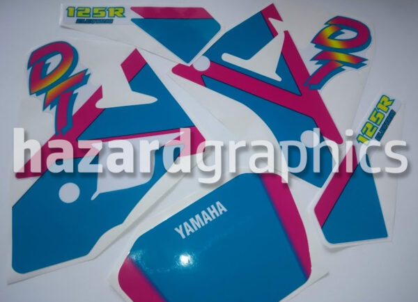 92 Electric Yamaha DT 125R Graphics (1992) White / Turquoise (Electric) Model